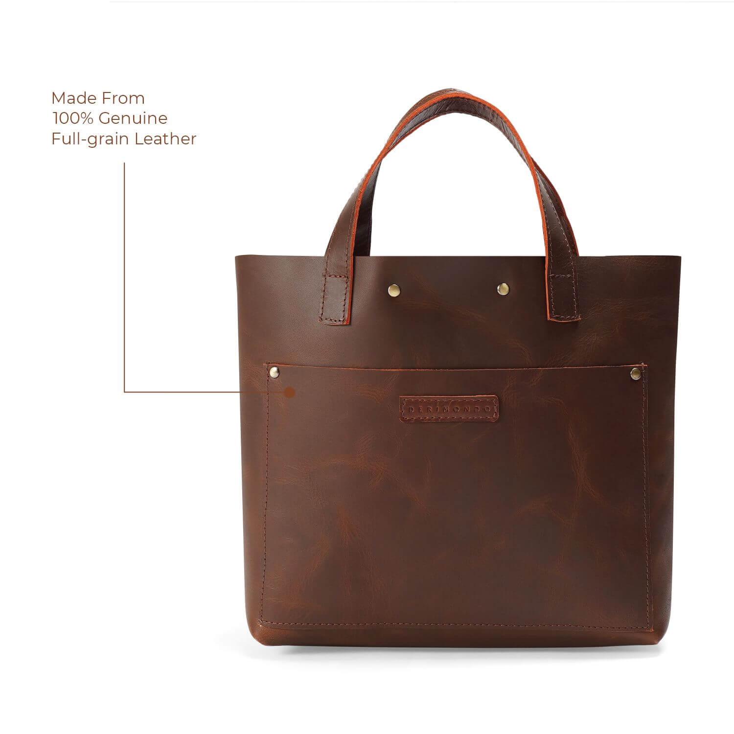 Verona Mini Leather Tote Bag | | Brown