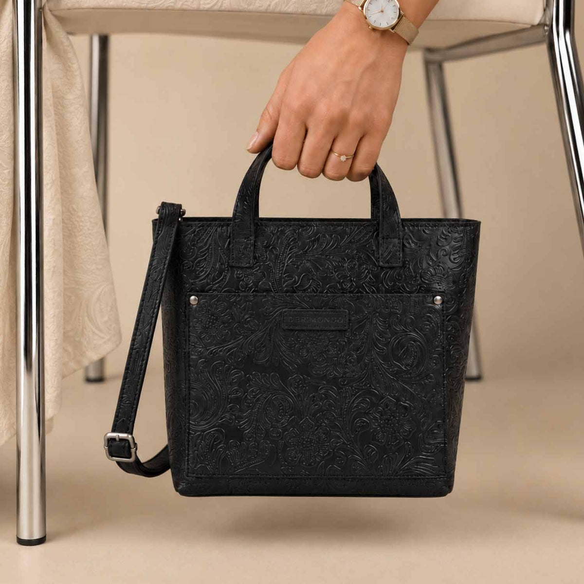 #Color_Floral Black, #Style_Zipper