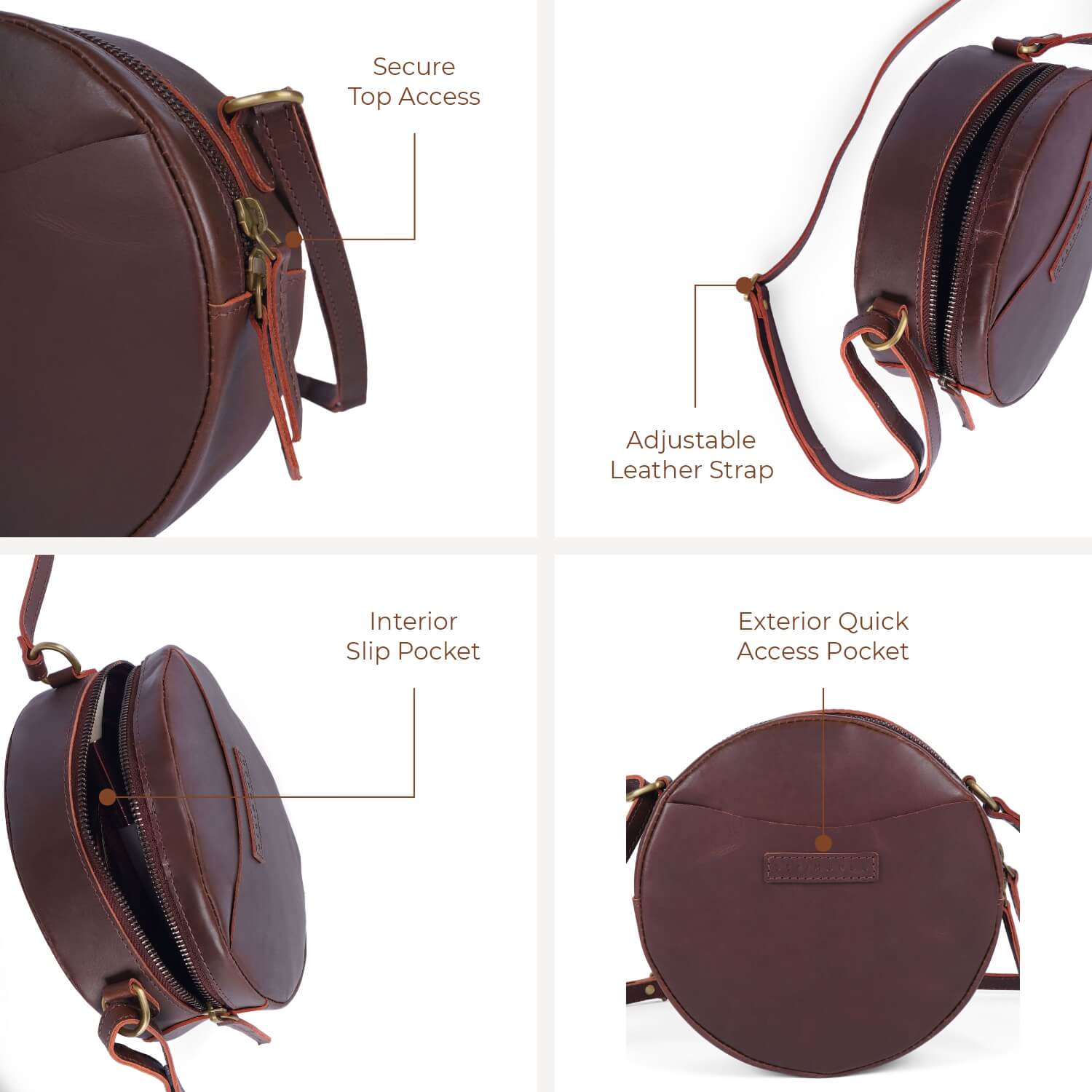 Seville Women’s Circle Cross Body Bag | | Brown