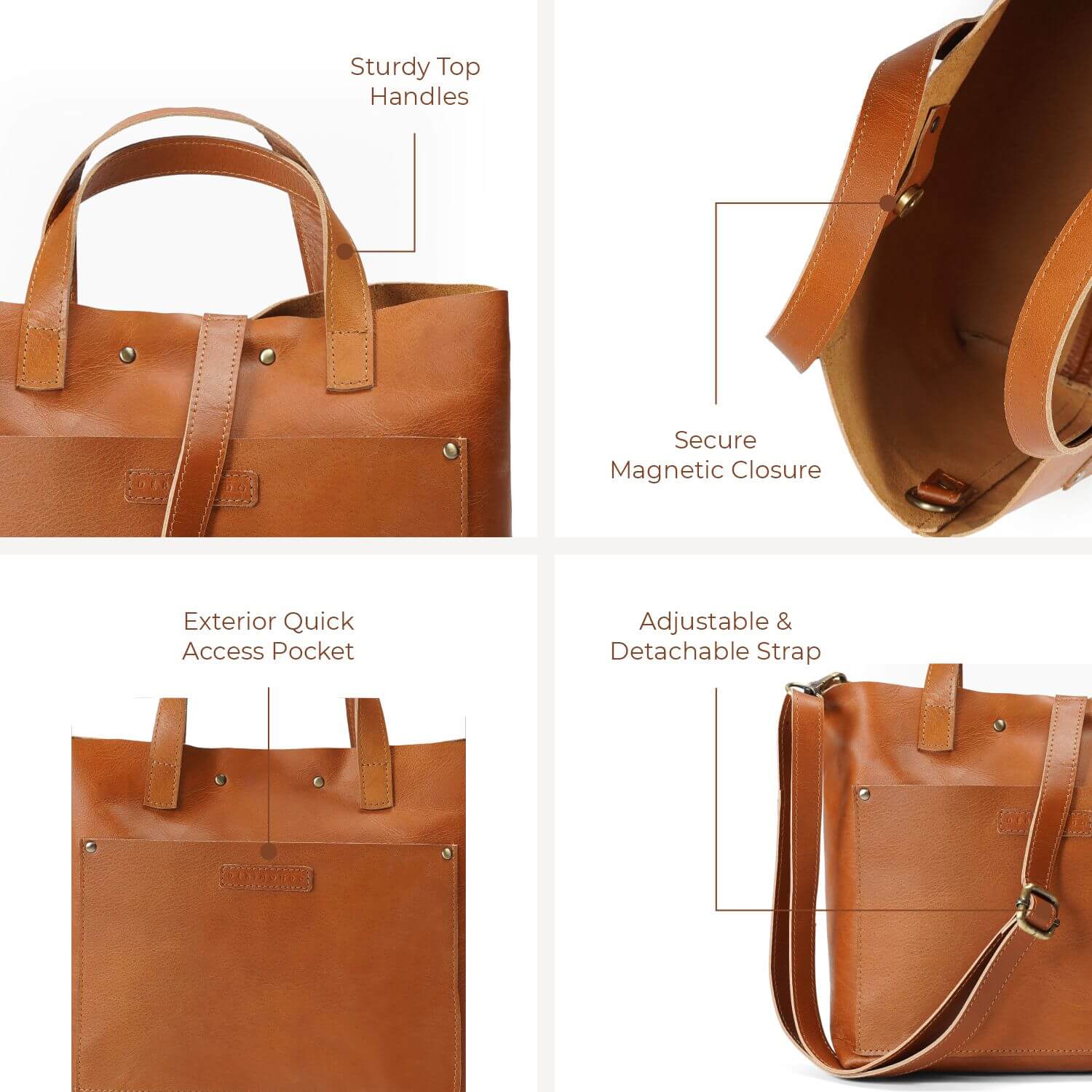 Verona Mini Leather Tote Bag | | Tan