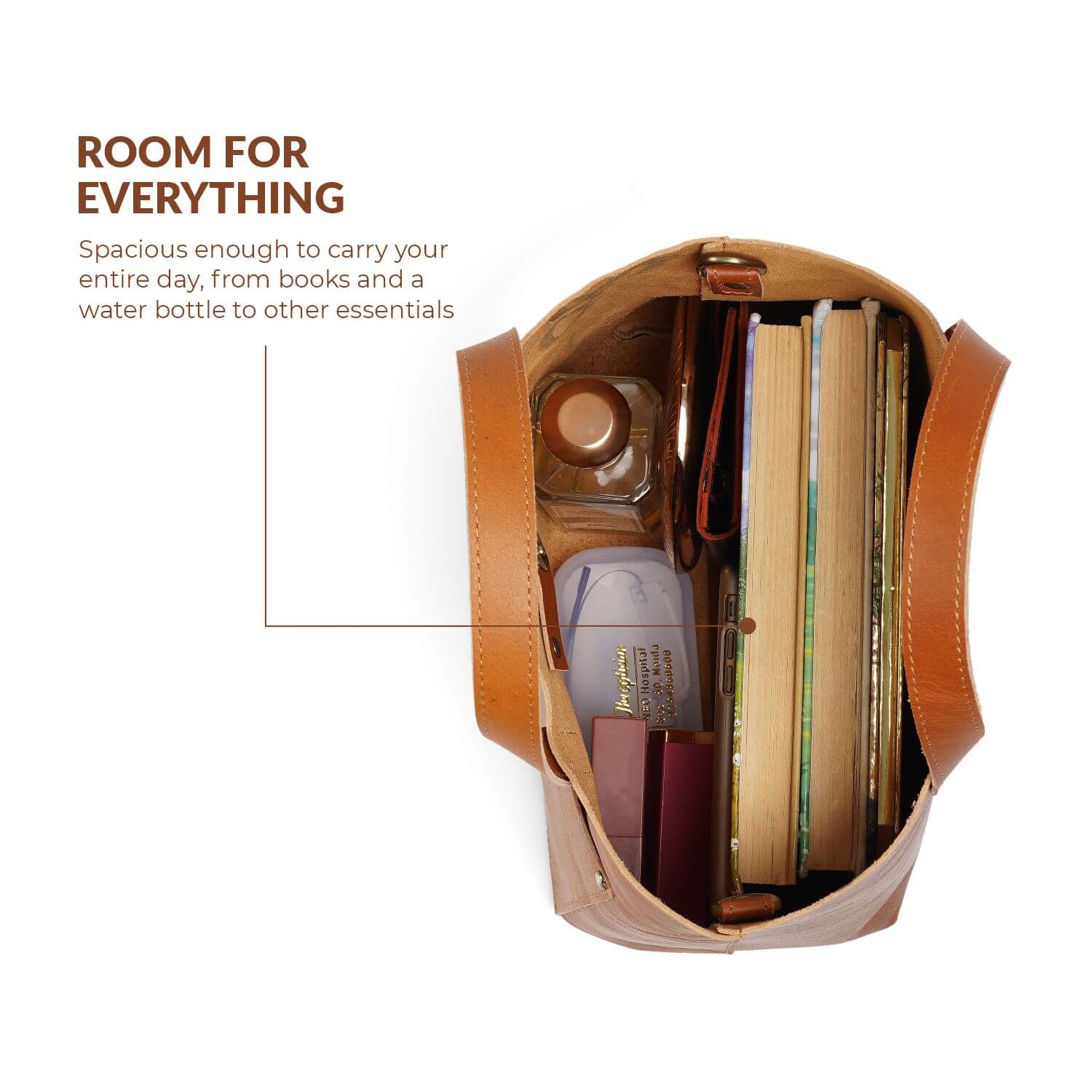 Verona Mini Leather Tote Bag | | Tan