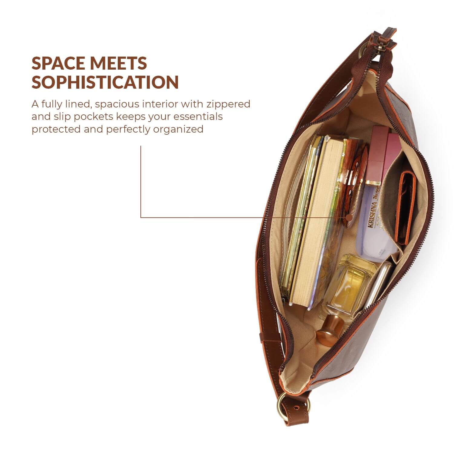 Paris Half Moon Shoulder Bag | | Brown