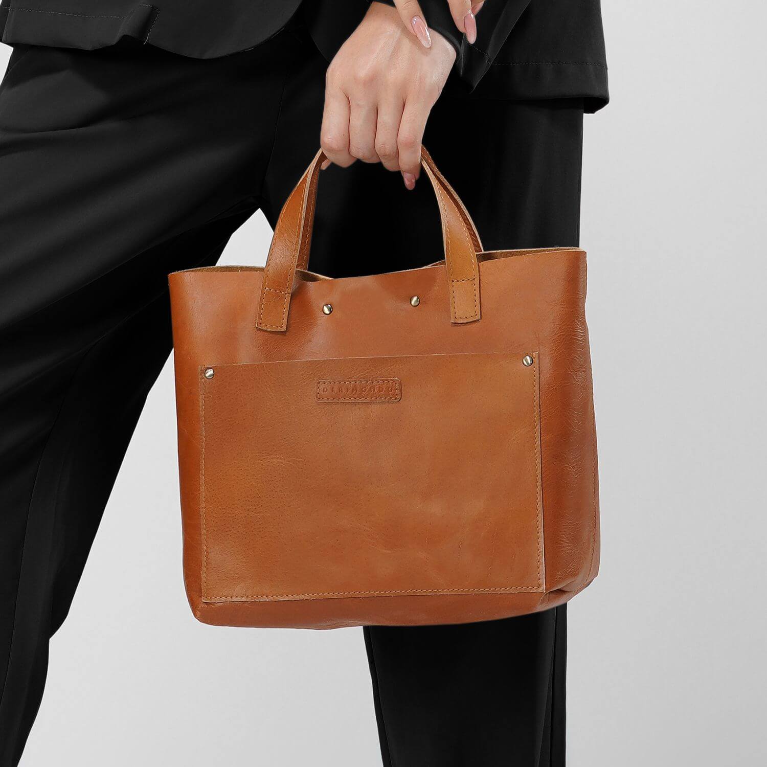 Verona Mini Leather Tote Bag | | Tan