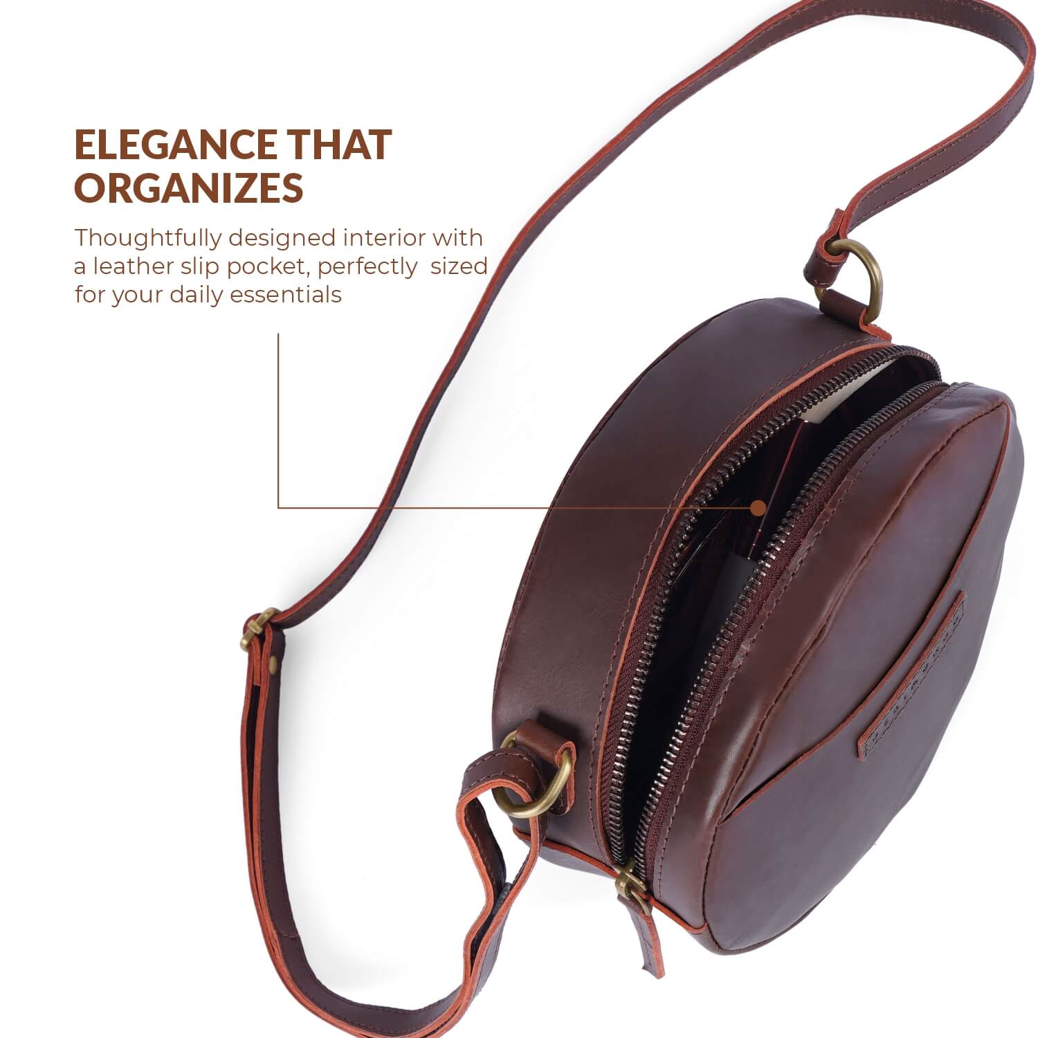 Seville Women’s Circle Cross Body Bag | | Brown